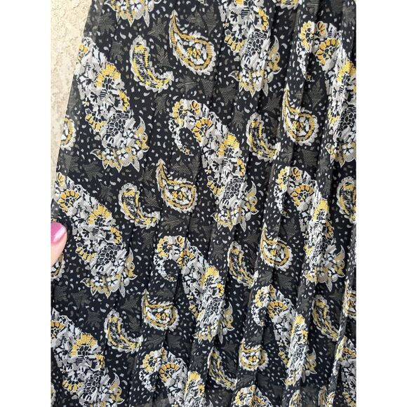 Altuzarra High Low Paisley Print Pleated Skirt - Size 40/US 8 Multicolor - Picture 4 of 11